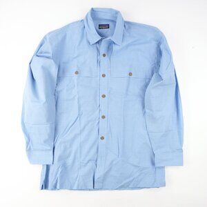 Patagonia Field Shirt Mens Sz. Large Blue Field Hiking Fishing Vintage Light